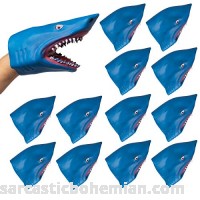 Barry-Owen Co. 12 Pack Shark Hand Puppet Toy Flexible Rubber Fun Party Favor for Kids Adults B07KMF5QW2
